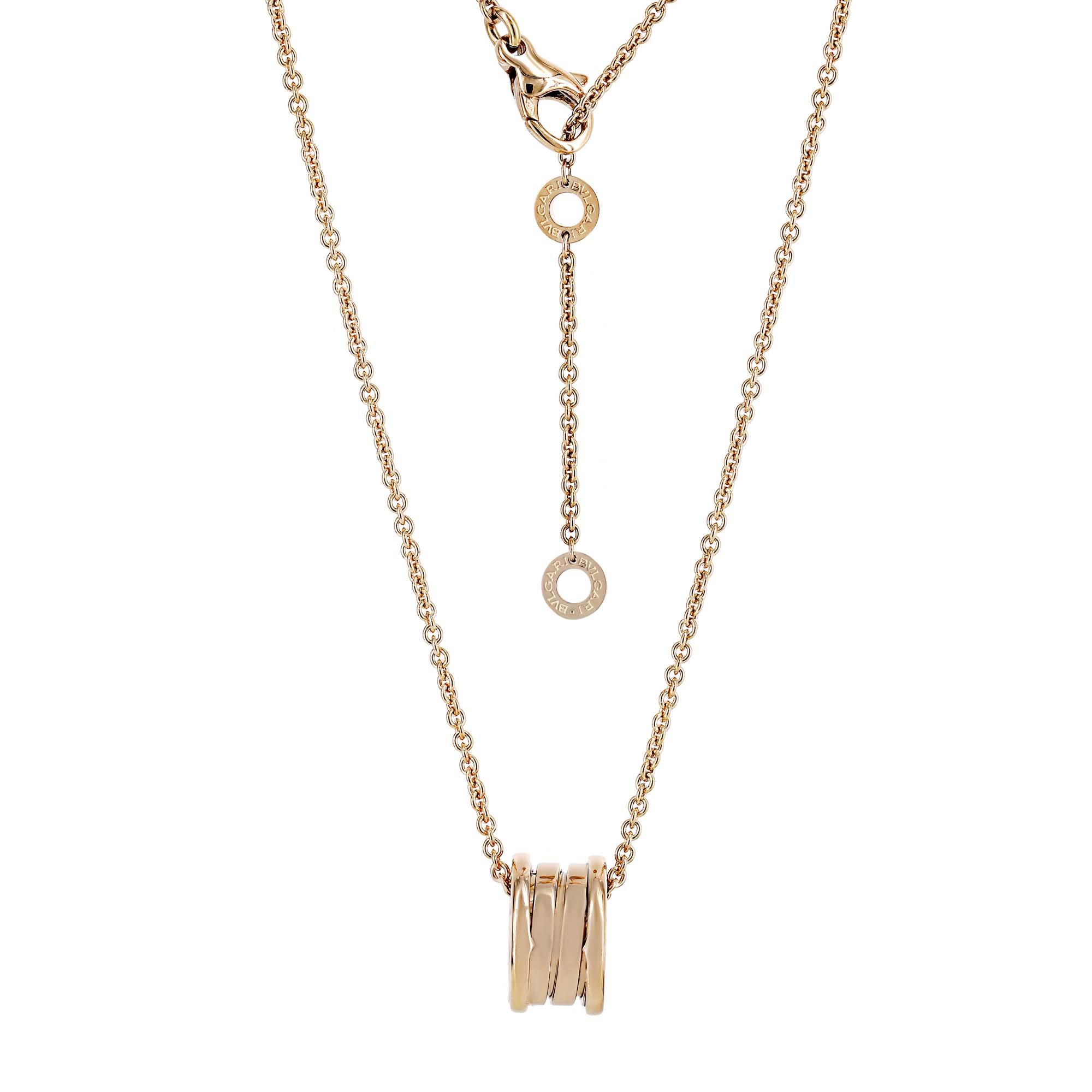 Bvlgari B.zero1 Rose Gold Pendant Necklace