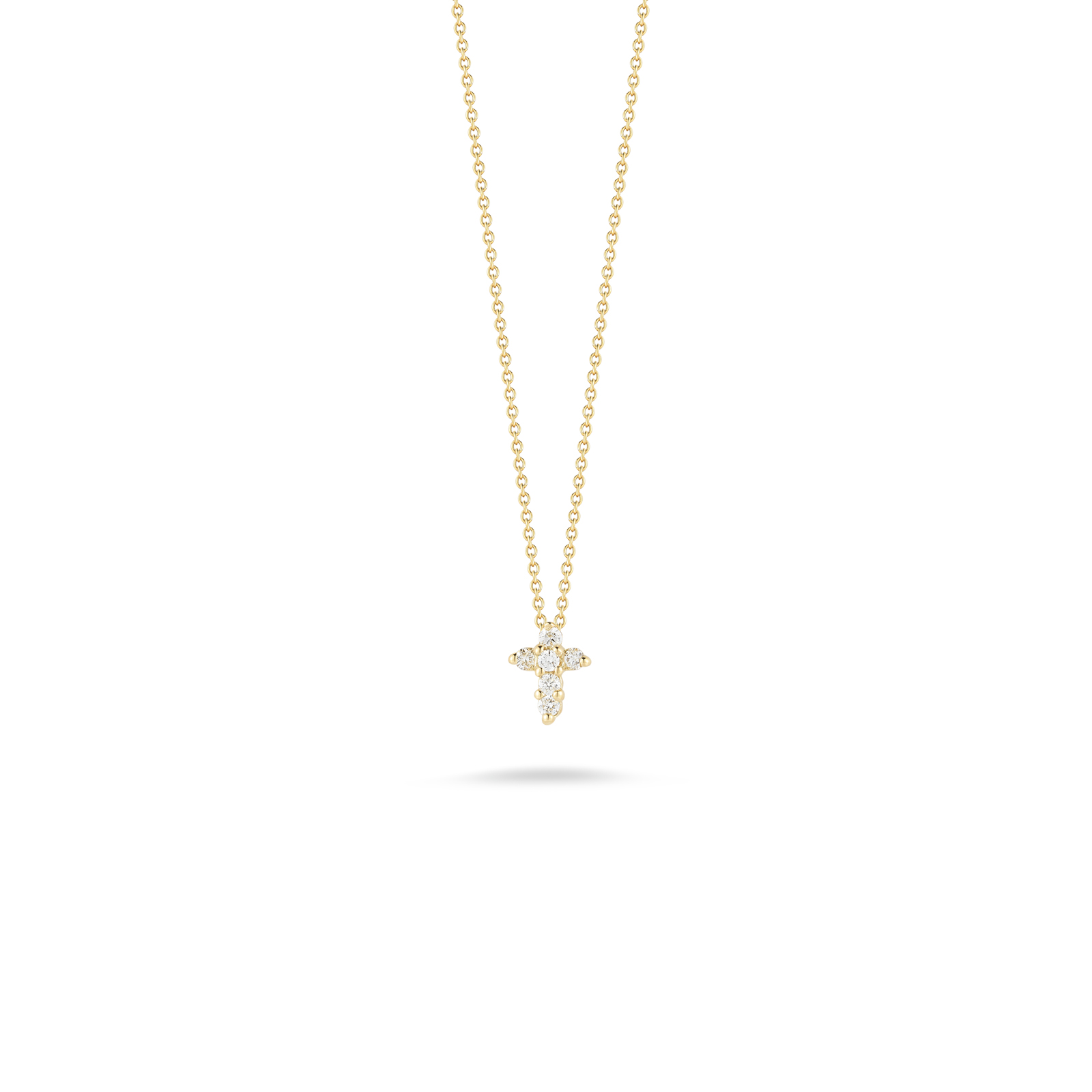 Roberto Coin Tiny Treasures 18K Yellow Gold  Baby Cross Pendant with Diamonds