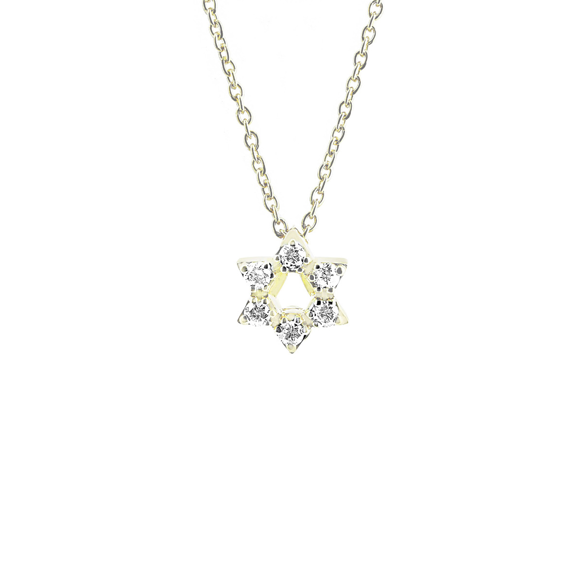 Roberto Coin Tiny Treasures 18k Yellow Gold Diamond Star of David Pendant