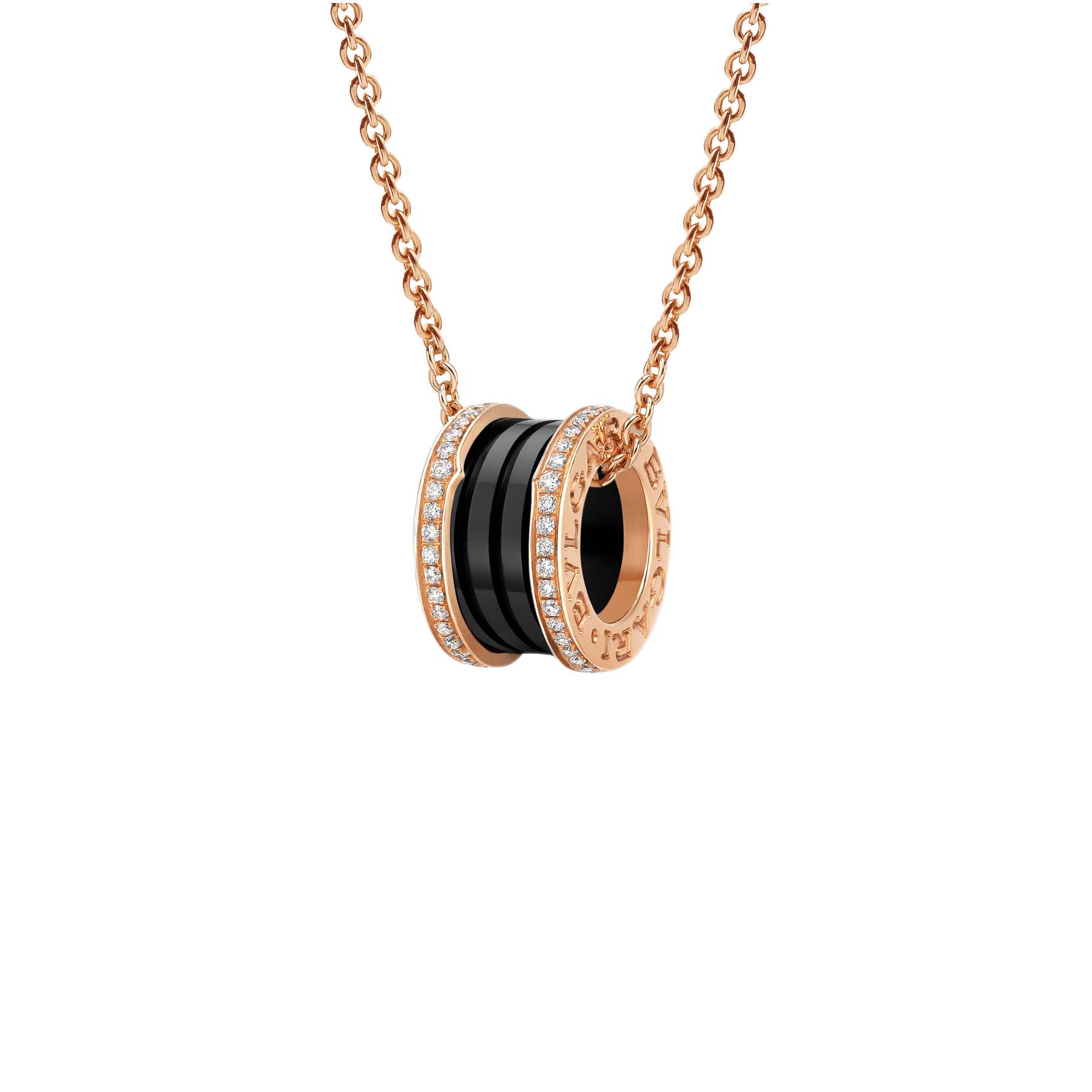 Bvlgari B.zero1 18k Ceramic and Diamond Pendant Necklace