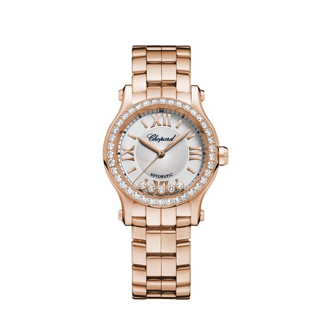 Chopard happy Sport Rose Gold 36mm Diamond Watch