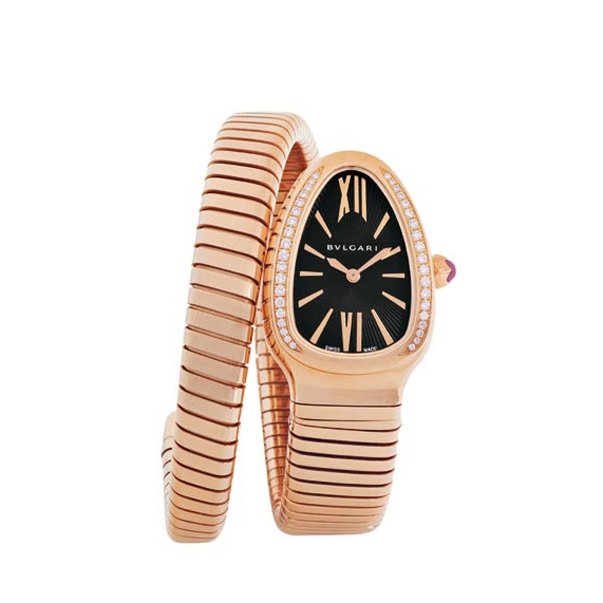 Bvlgari Serpenti Tubogas Rose Gold Diamond Watch