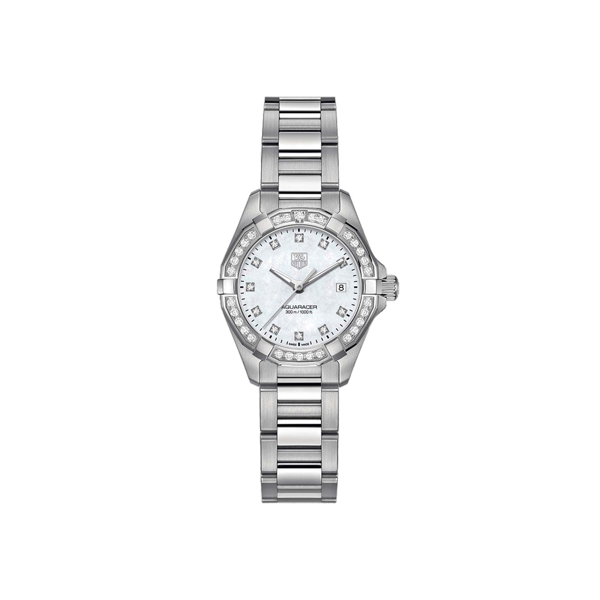 TAG Heuer Aquaracer Mother of Pearl Diamond Dial & Bezel 27mm