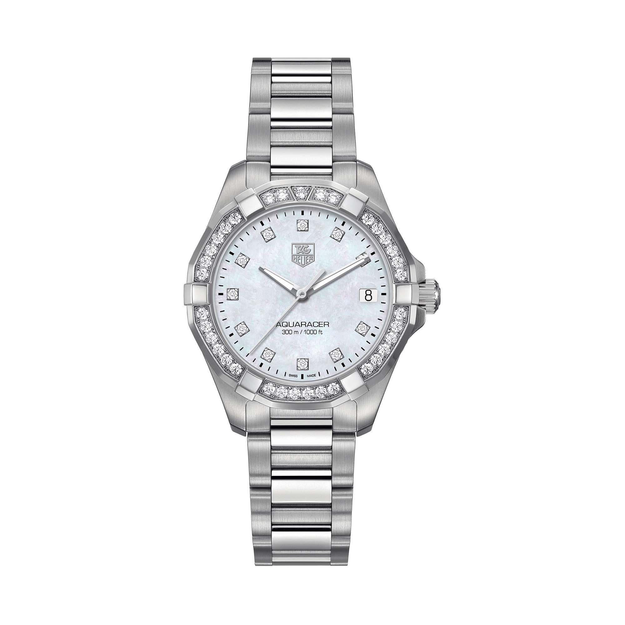 TAG Heuer Aquaracer Mother of Pearl Diamond Dial & Bezel 32mm