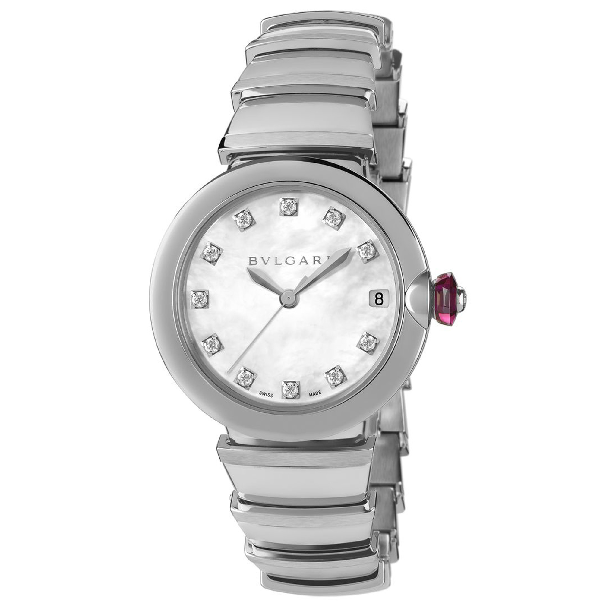 Bvlgari Lvcea Steel Diamond Watch