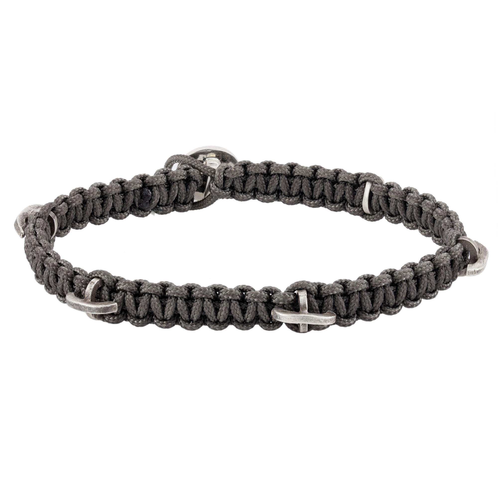 Zadeh New York La Barra Medium Cross Grey Bracelet