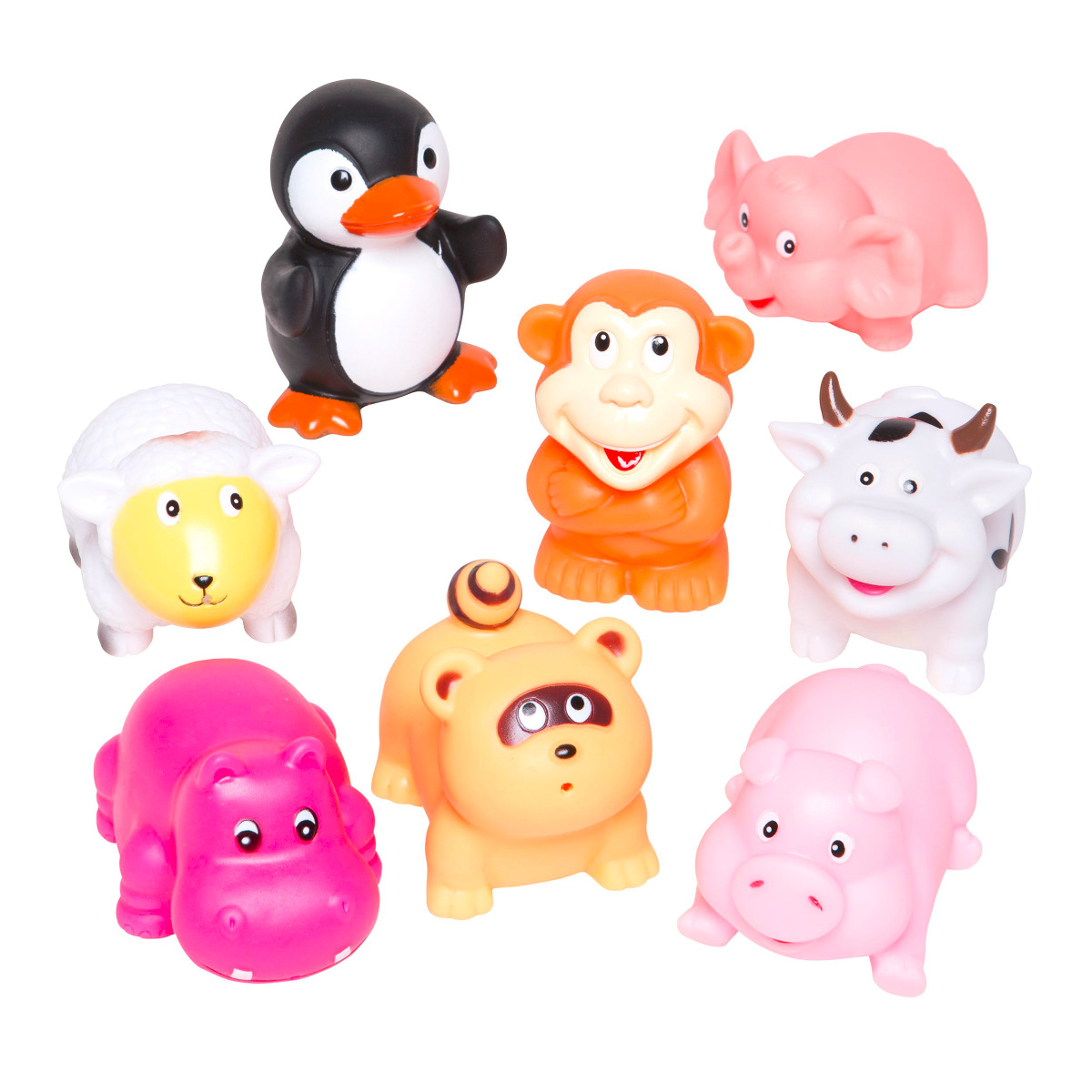 Elegant Baby Animal Party Bath Toy Set