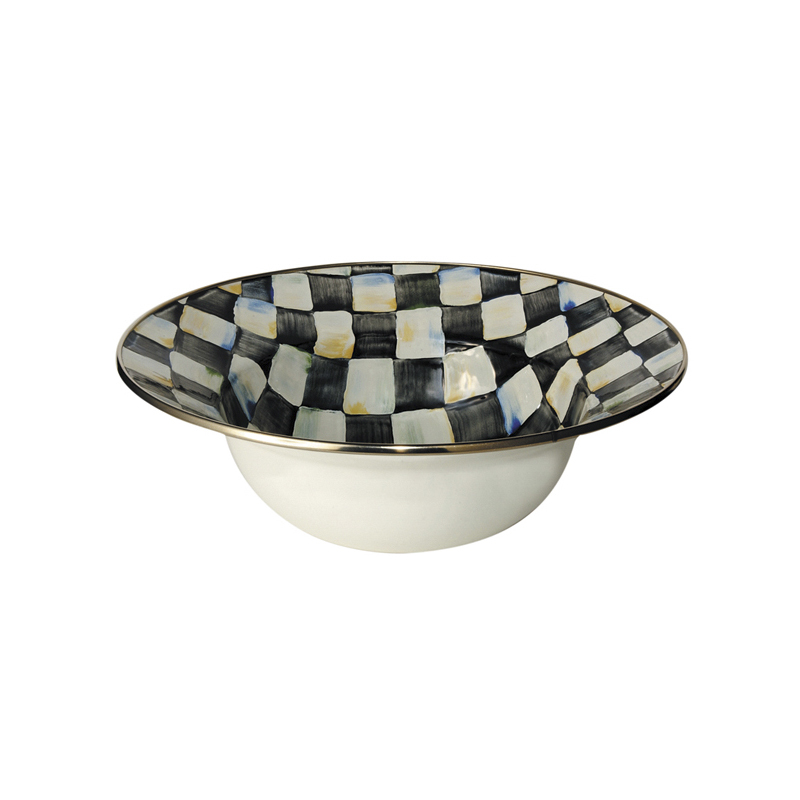 MacKenzie-Childs Courtly Check Enamel Serving Bowl