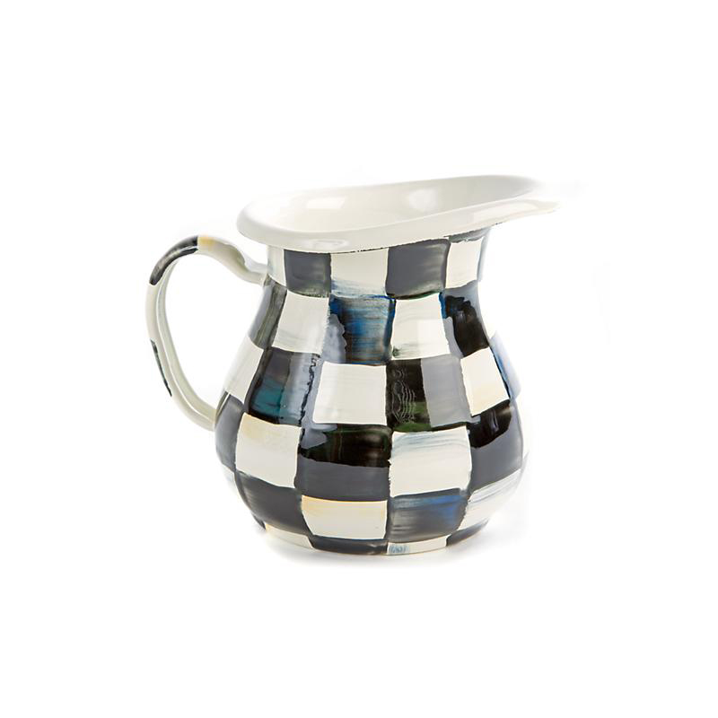 MacKenzie-Childs Courtly Check Enamel Creamer