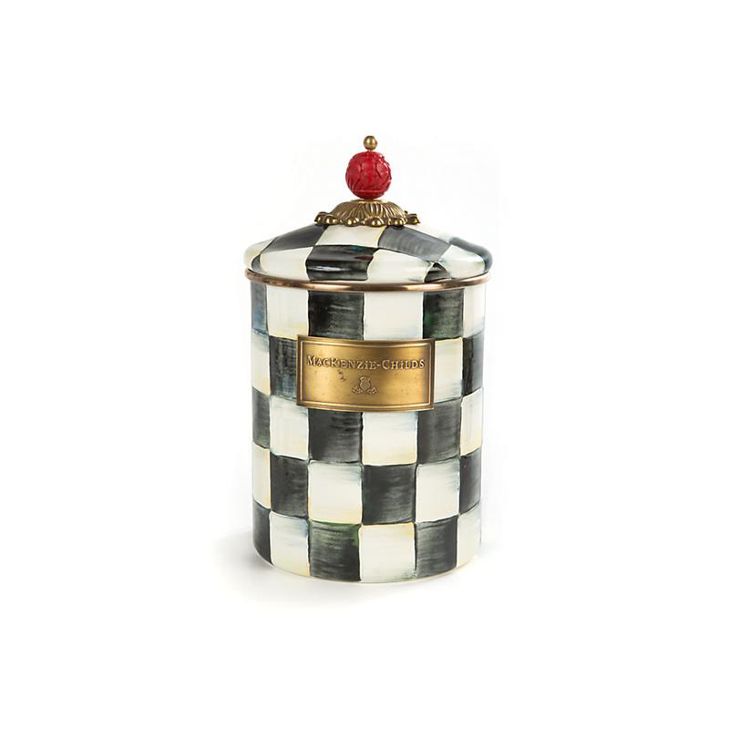 MacKenzie-Childs Courtly Check Enamel Medium Canister