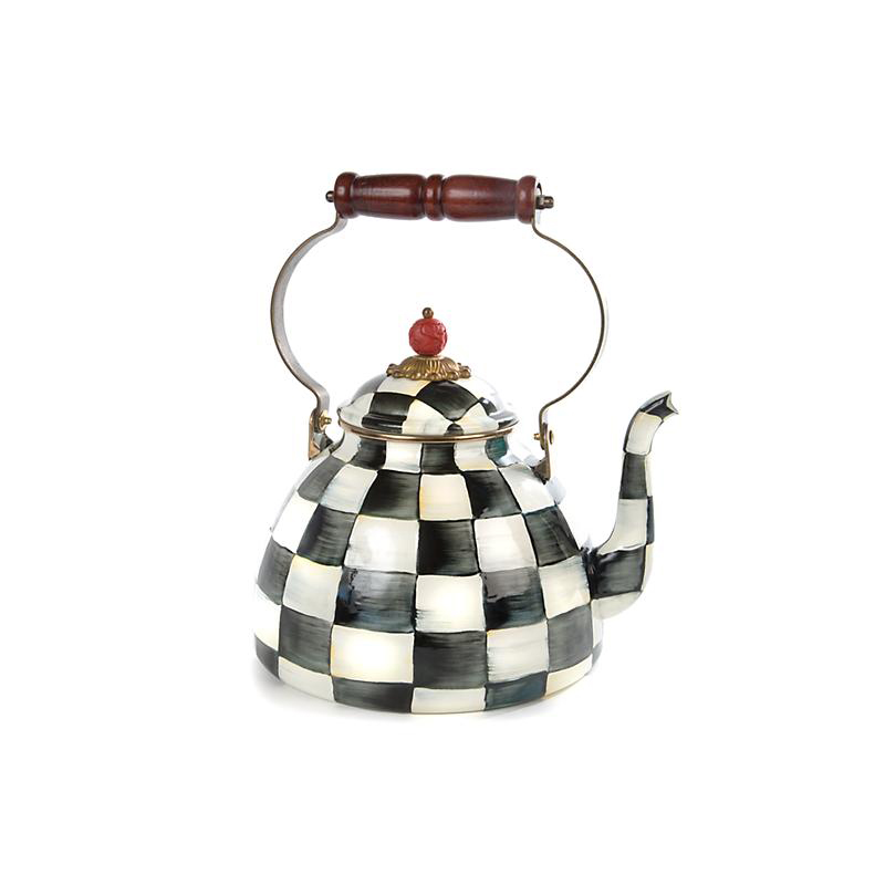 MacKenzie-Childs Courtly Check 3 Quart Tea Kettle