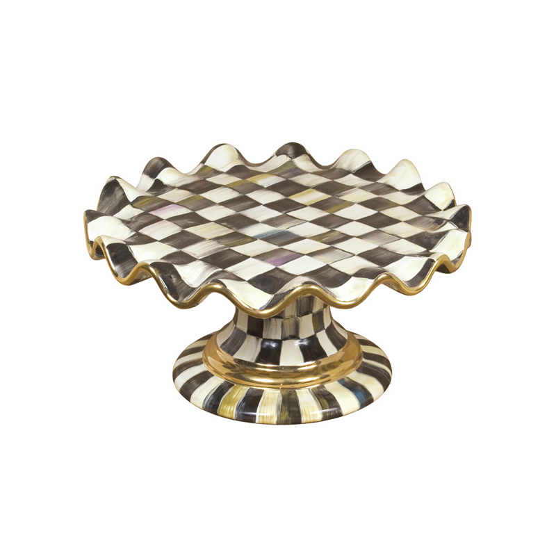 MacKenzie-Childs Fluted Cake Stand