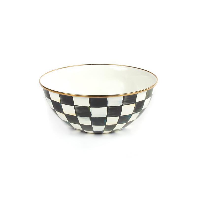 MacKenzie-Childs Courtly Check Large Enamel Everyday Bowl