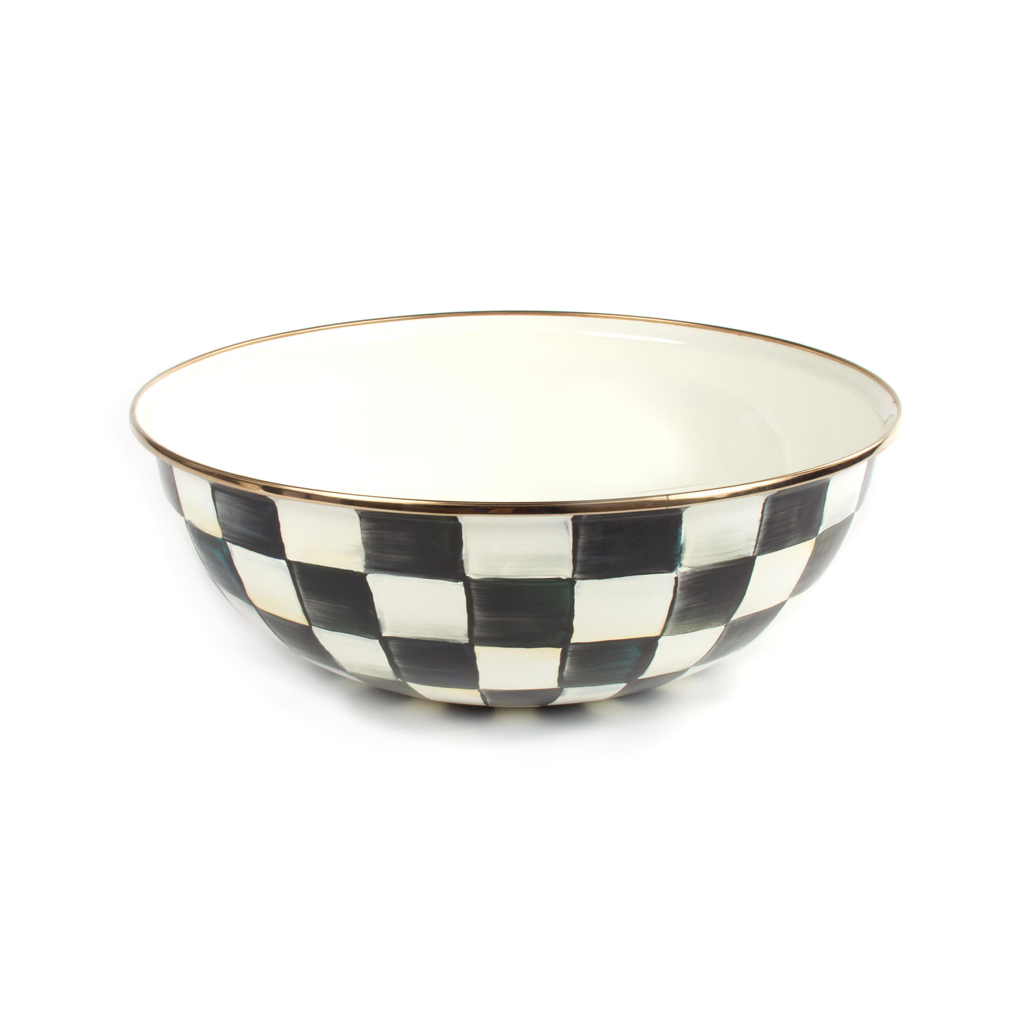 MacKenzie-Childs Courtly Check Extra Large Enamel Everyday Bowl