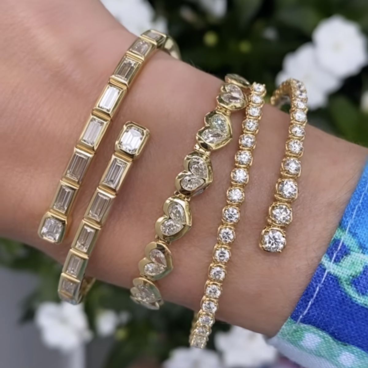 A Yellow Gold and Diamond Stack to Swoon Over 