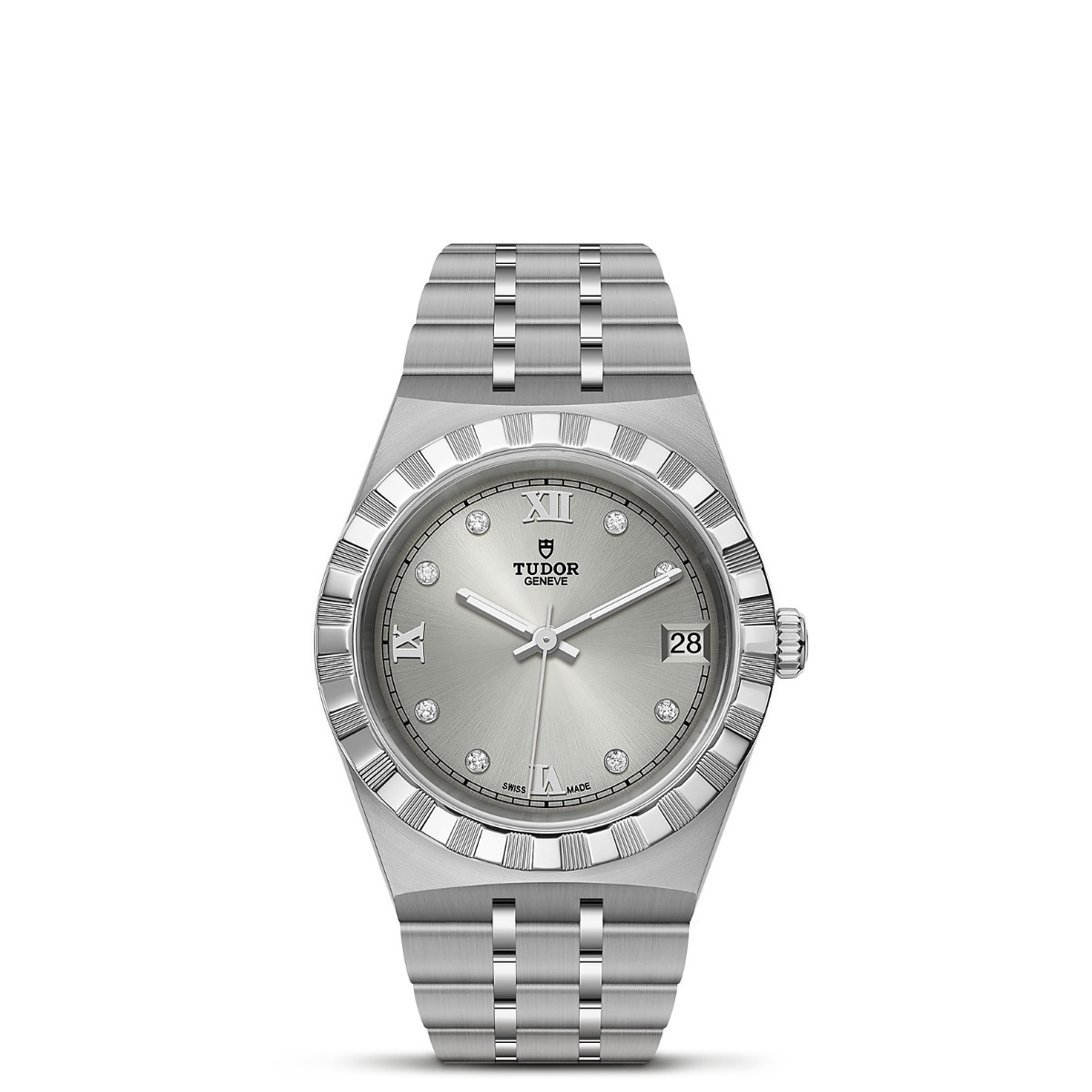 TUDOR Royal Silver Diamond Dial 34mm