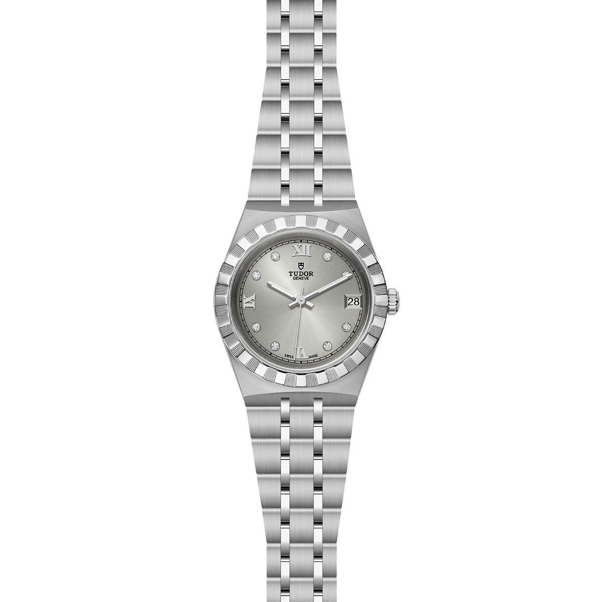 TUDOR Royal Silver Diamond Dial 34mm